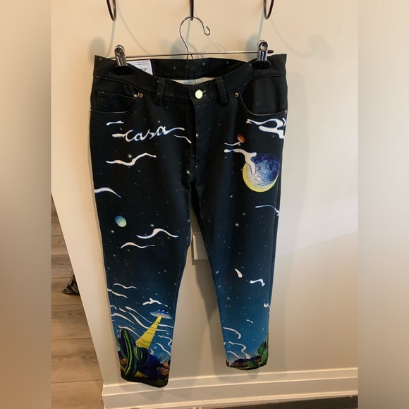 Men’s Casa Blanca Cowboy De L'Espace Straight Leg Jeans and Classic Denim Jacket - Picture 1 of 12